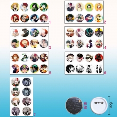 8PCS/SET 5.8CM 7 Styles My Hero Academia Alloy Anime Brooch Pin