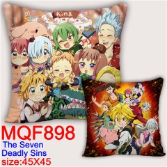 The Seven Deadly Sins Cosplay Two Sides Print Long Style Soft Pillow Wholesale Comfortable Good Quality Anime Pillow 45*45CM