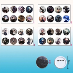 8PCS/SET 5.8CM 4 Styles NieR: Automata Alloy Anime Brooch Pin