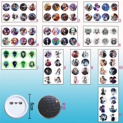 8PCS/SET 5.8CM 11 Styles Sword Art Online | SAO Alloy Anime Brooch Pin