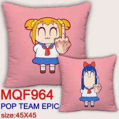 POP Team Epic Cartoon Cosplay Two Sides Print Long Style Soft Pillow Wholesale Comfortable Good Quality Anime Pillow 45*45CM