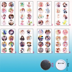 8PCS/SET 5.8CM 8 Styles Card Captor Sakura Cartoon Anime Brooch Pin
