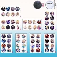 8PCS/SET 5.8CM 8 Styles Fate/Stay Night Alloy Anime Brooch Pin