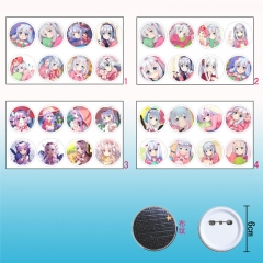 8PCS/SET 5.8CM 4 Styles Eromanga Sensei/ Izumi Sagiri Cartoon Decoration Anime Brooch Pin