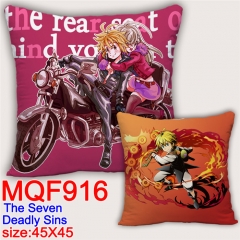 The Seven Deadly Sins Cosplay Two Sides Print Long Style Soft Pillow Wholesale Comfortable Good Quality Anime Pillow 45*45CM