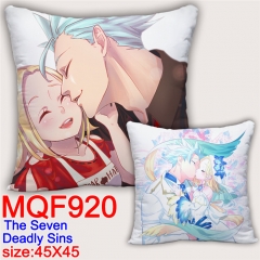 The Seven Deadly Sins Cosplay Two Sides Print Long Style Soft Pillow Wholesale Comfortable Good Quality Anime Pillow 45*45CM