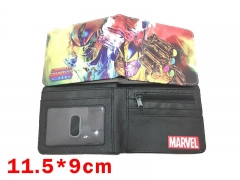 Marvel Comics The Avengers Infinity Gauntlet Marvel Cool Design Purse Folding Short Anime Wallet