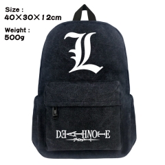 Death Note Cartoon Bag Black Canvas Anime Backpack Bags