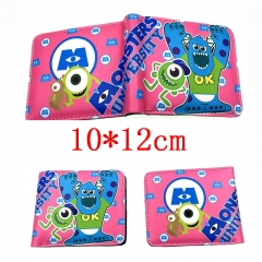 Monsters University Cartoon Folding PU Purse Anime Short Wallet