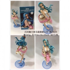 （No Box oppbag）One Piece Nefeltari Vivi Cartoon Model Toys Japanese Anime PVC Figure 24cm