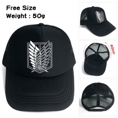 Attack on Titan White Logo Cartoon Hat Japanese Anime Baseball Cap