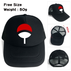 Naruto Uchiha Sasuke Logo Cartoon Hat Black Japanese Anime Baseball Cap