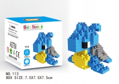 Pokemon Lapras Anime Mini Kids Toy Building Blocks