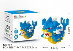 Japanese Pokemon Gyarados Cute Anime Mini Plastic Kids Toy Building Blocks