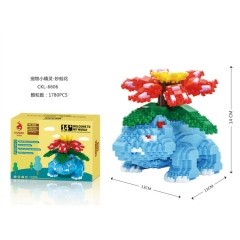 Pokemon Venusaur High Quality Japanese Anime Funny Mini Plastic Diamond Building Blocks For Kids