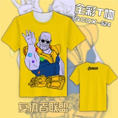 The Avengers Marvel Colorful Cosplay 3D Print Anime T Shirts Anime Short Sleeves T Shirts