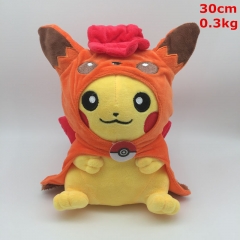 30CM Pokemon Pikachu Cosplay Vulpix Cartoon Doll Anime Plush Toy