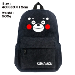 Kumamon Cartoon Bag Black Canvas Wholesale Anime Backpack Bags