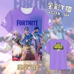 Fortnite Game Cosplay Cartoon Print Anime Short Sleeves T Shirts