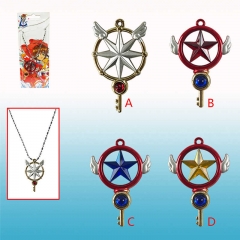 4 Styles Card Captor Sakura Cosplay Cartoon Alloy Anime Necklace