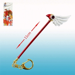 Card Captor Sakura Magic Wand Cosplay Cartoon Alloy Anime Keychain
