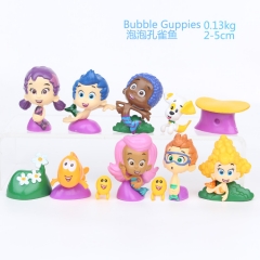 12pcs/set Bubble Guppies Cartoon Collection Toys Statue Anime PVC Figure 2-5cm