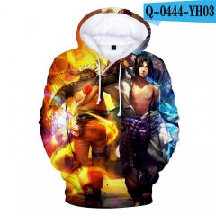 Naruto Cosplay 3D Loose Hoodies Winter Long Sleeves Hoded Digital Print Sweatshirt