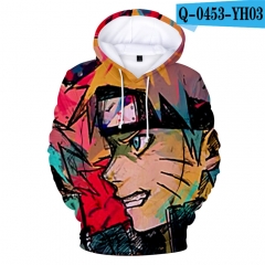 Naruto Cosplay 3D Loose Hoodies Winter Long Sleeves Hoded Digital Print Sweatshirt