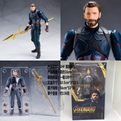 Captain America Model Toys Anime PVC Action Figures Statue 16cm