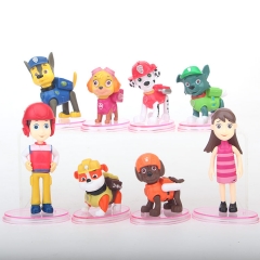Cartoon Cute Dog Collection Toys Statue Anime PVC Figures 8pcs/set