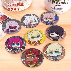 8pcs/set Japanese Fate Cartoon Brooch Kawaii Fancy Pin