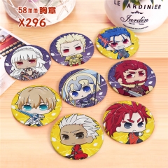 8pcs/set Japanese Fate Cartoon Brooch Kawaii Fancy Pin