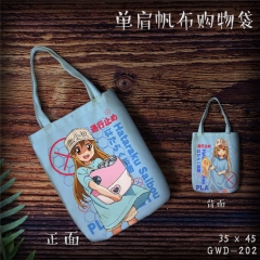 GWD201-工作细胞 动漫单肩帆布购物袋