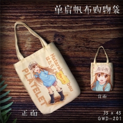 GWD201-工作细胞 动漫单肩帆布购物袋