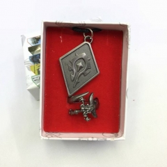 World of Warcraft Gun-Silver Color Cosplay Game Cartoon Decoration Anime Necklace+Ring