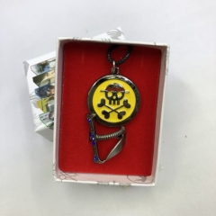 One Piece Gun-Silver Color Cosplay Cartoon Decoration Anime Necklace+Ring