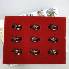 Sword Art Online | SAO Bronze Color Cosplay Cartoon Cool Decoration Fingers Anime Ring (9pcs/set)