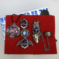 Hitman Reborn Cosplay Cartoon Decoration Jewelry Anime Necklace+Ring (Set)