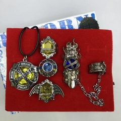 Hitman Reborn Cosplay Cartoon Decoration Jewelry Anime Necklace+Ring (Set)