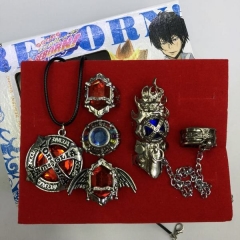Hitman Reborn Cosplay Cartoon Decoration Jewelry Anime Necklace+Ring (Set)