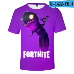 跨境专供堡垒之夜Fortnite潮流3D数码印花男女宽松短袖T恤热销款