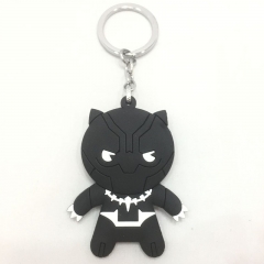 Black Panther Cosplay Movie Soft Plastic Anime Pendant Keychain