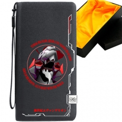 EVA Black Long Wallet PU Leather Bifold Wallets Women Coin Purse