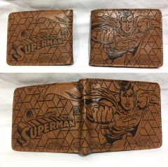 Superman Cosplay Hot Movie Cartoon PU Anime Wallet Bifold Coin Purse