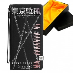 Tokyo Ghoul Black Long Wallet PU Leather Bifold Wallets Women Coin Purse