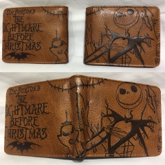 Nightmare Before Christmas Cosplay Hot Cartoon PU Anime Wallet Bifold Coin Purse