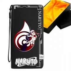 Naruto Black Long Wallet PU Leather Bifold Wallets Women Coin Purse