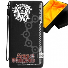 The Seven Deadly Sins Black Long Wallet PU Leather Bifold Wallets Women Coin Purse