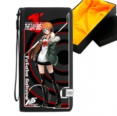 Persona Black Long Wallet PU Leather Bifold Wallets Women Coin Purse