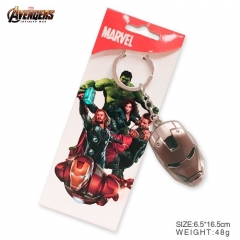 Iron Man Silver Color Cosplay Movie Cartoon Anime Keychain Alloy Key Chains